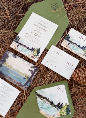 This image portrays Lake Tahoe, California by Wide Eyes Paper Co..
